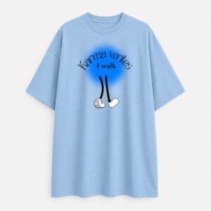 Karma - Oversized Tee - Baby Blue