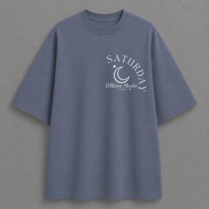 Saturday - Oversized Tee - Steel Grey