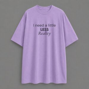 Less Reality - Oversized Tee - Iris Lavender
