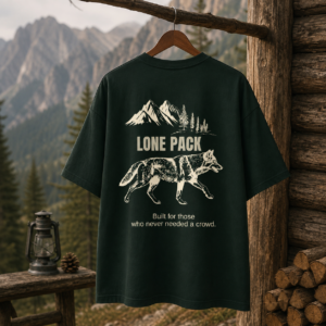 Lone Pack — Oversized Tee — Bottle Green